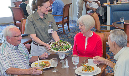 Brethren Village dining rooms and wait staff