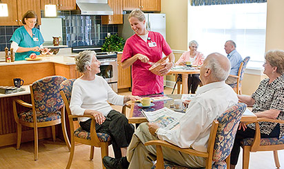 Nursing staff providing personal care services