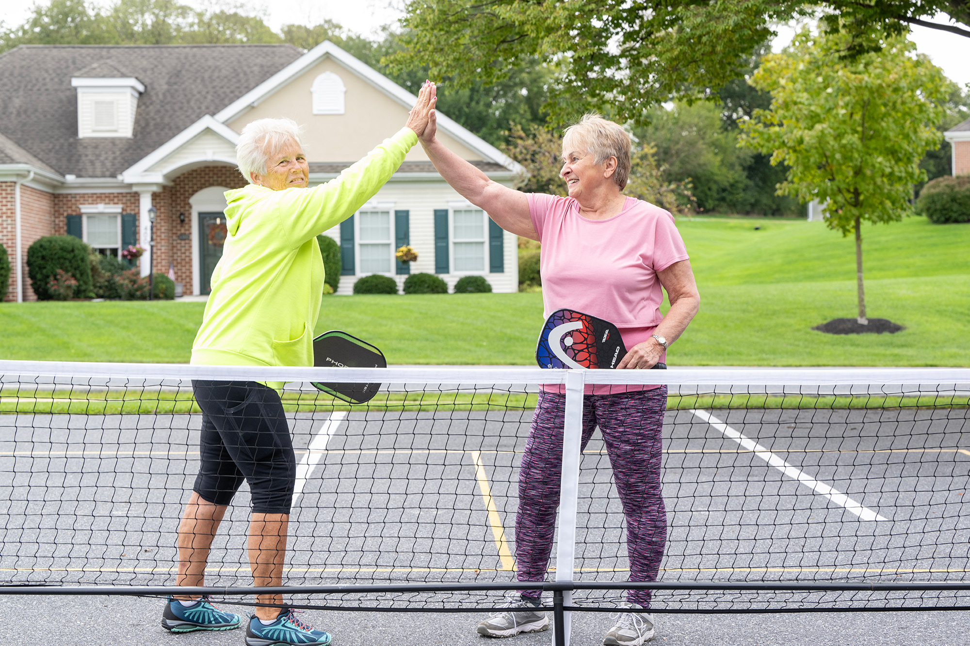 Seniors Playing Pickleball