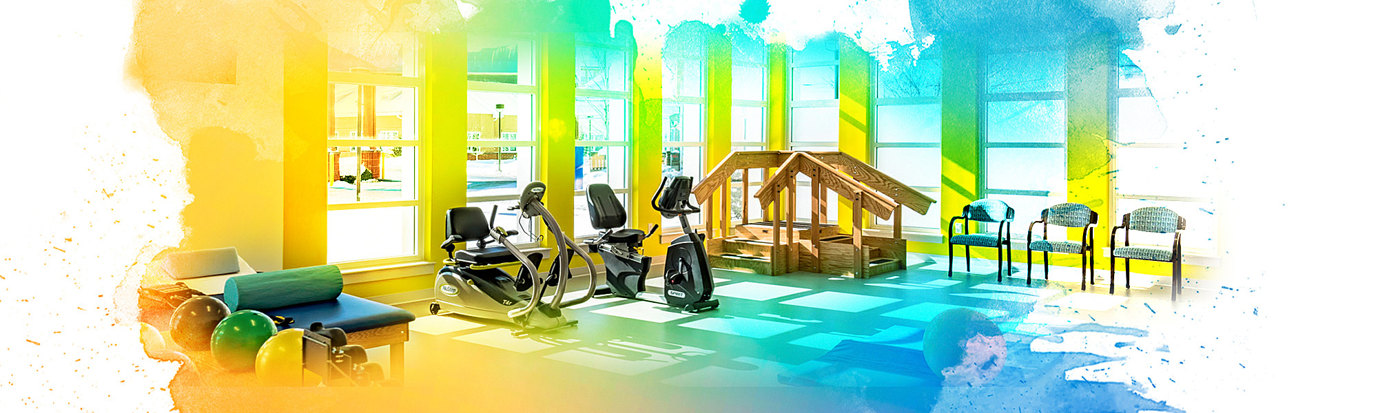 Fully-equipped rehabilitation room