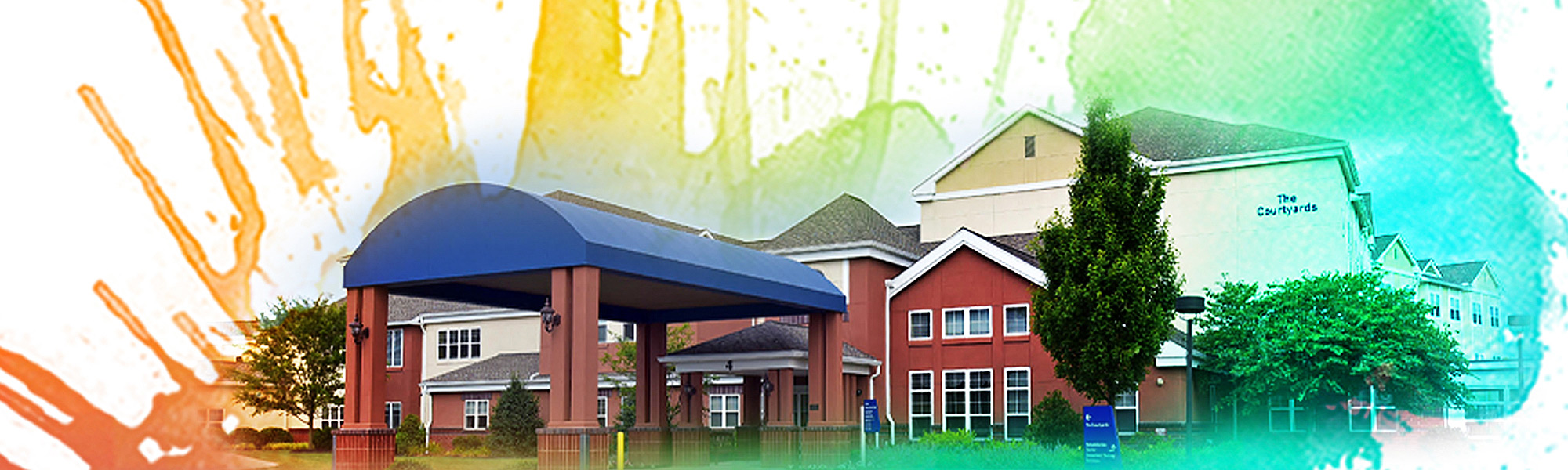 Exterior of The Courtyards skilled care building