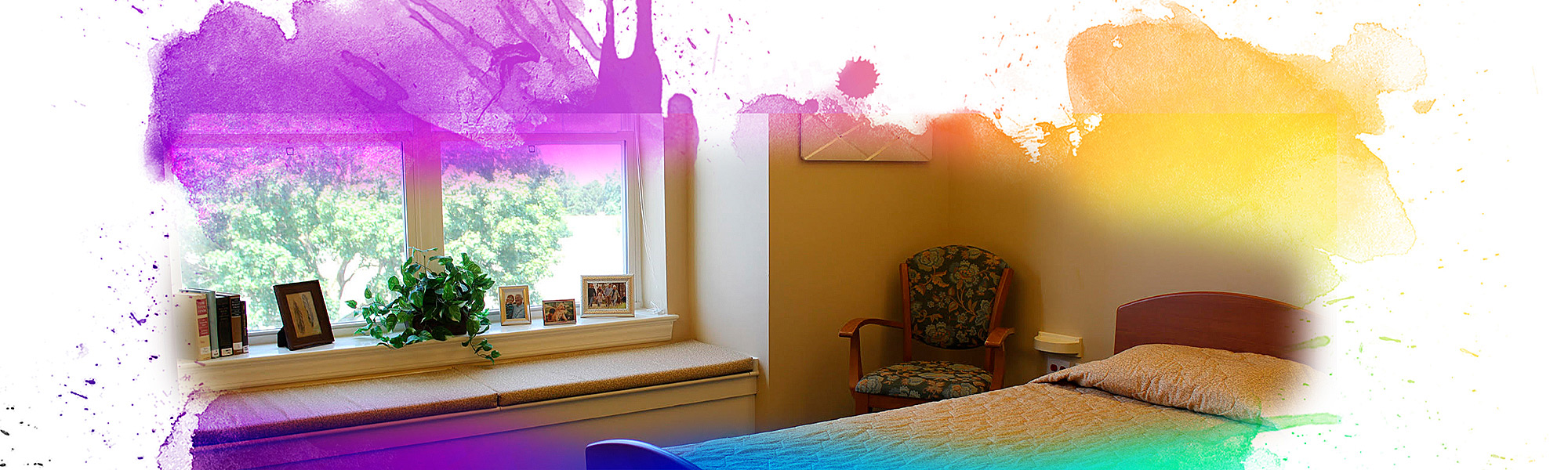 Interior of a skilled care resident room