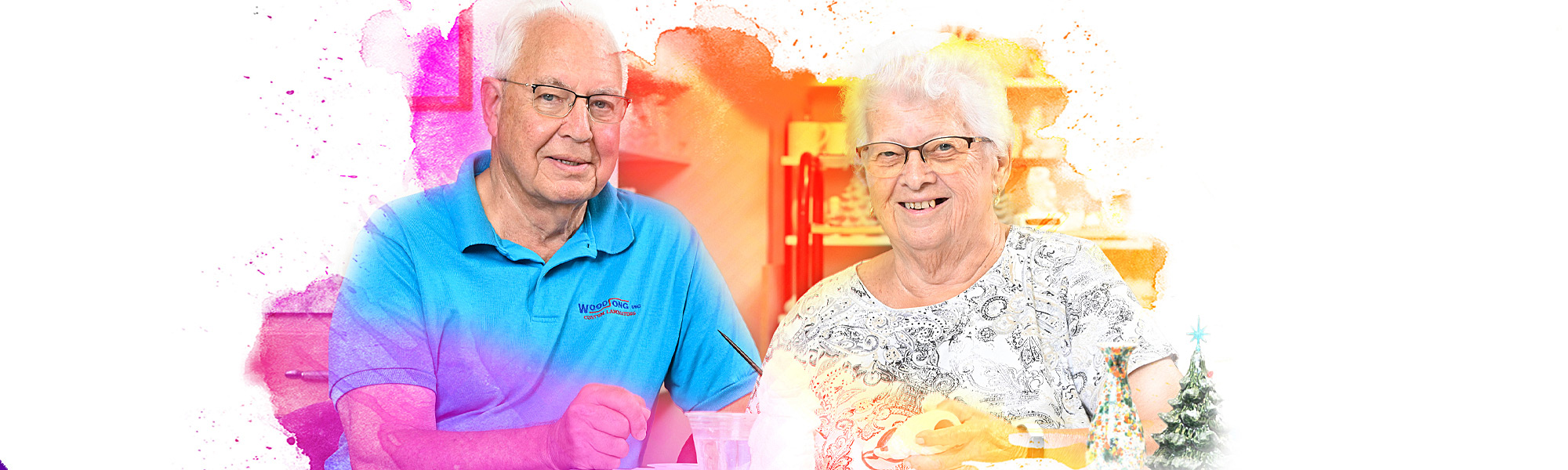 Smiling resident couple