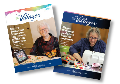 Covers of The Villager newsletter